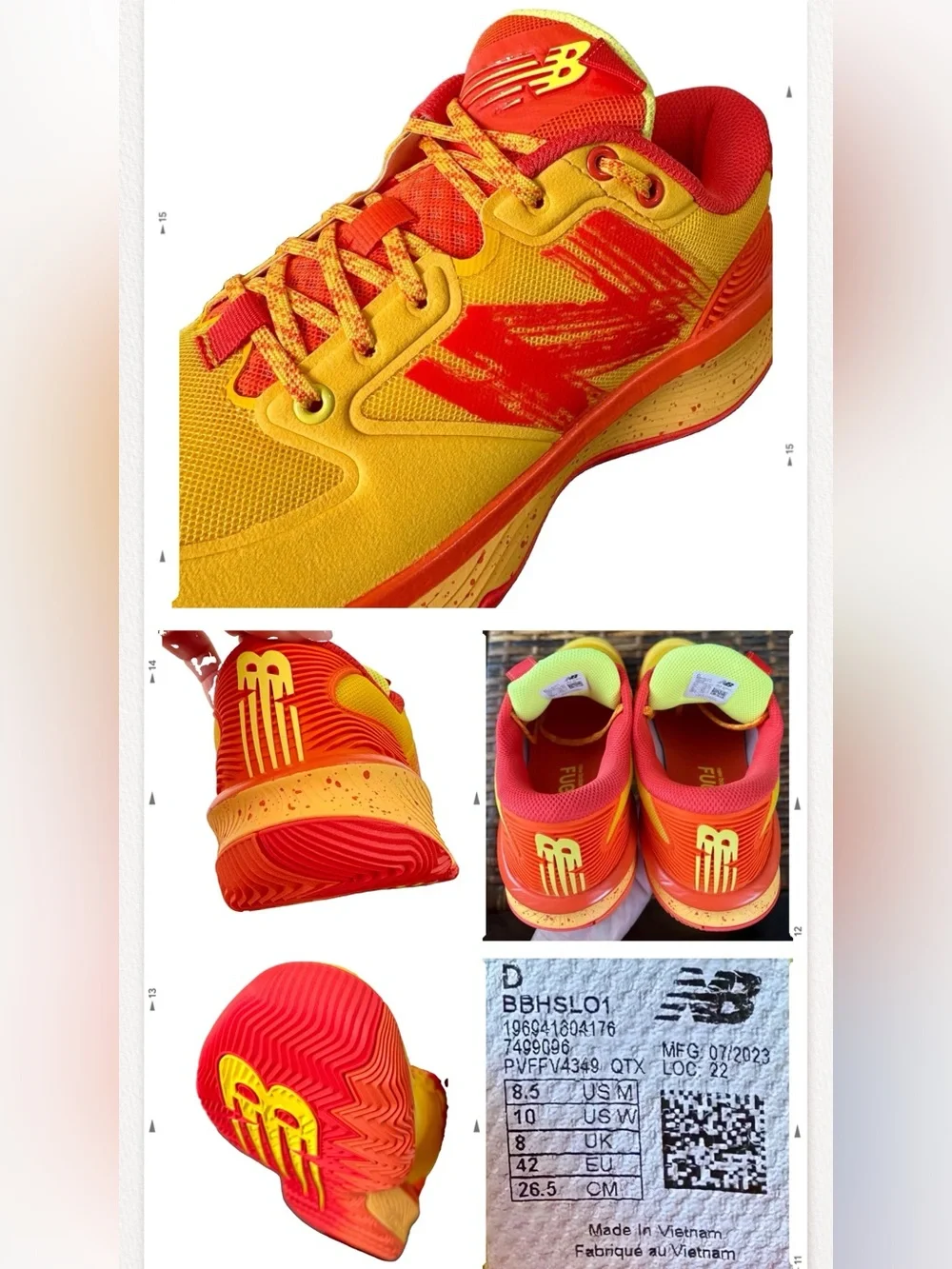 NEW BALANCE HESI LOW LETTERMAN Basketball Shoes Halloween BBHSL01 M8.5/W10 NWOB